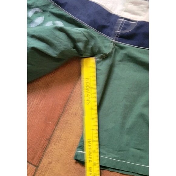 Polo Ralph Lauren Y2K Vintage Swim Trunks 36 Green Canvas Boats 267 Color Block - Picture 10 of 11